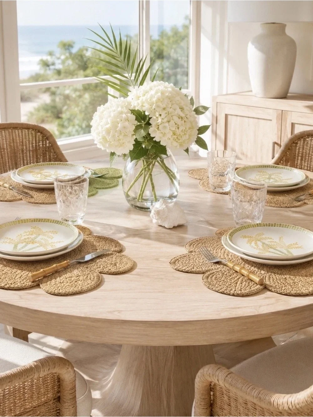 Set of 2 Threshold Woven Leaf Placemats